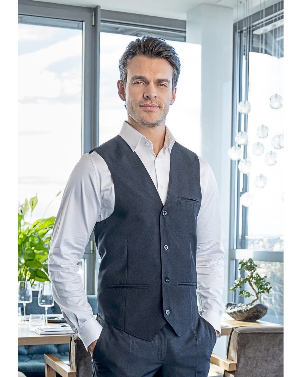 Jassen KARLOWSKY Waistcoat Basic for Men voor bedrukking &amp; borduring