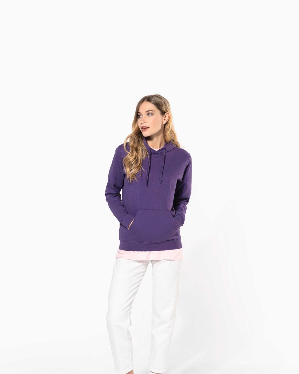 Sweaters & hoodies KARIBAN Eco damessweater met capuchon voor bedrukking &amp; borduring