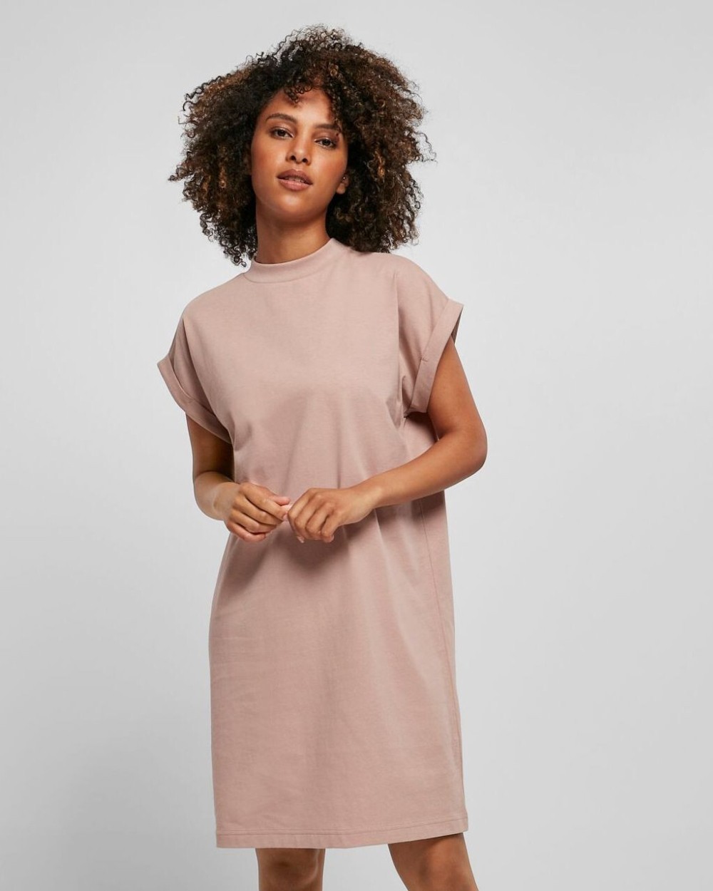 Jurken BUILD YOUR BRAND LADIES TURTLE EXTENDED SHOULDER DRESS voor bedrukking &amp; borduring