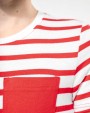 T-shirts KARIBAN Gestreept T-shirt met borstzakje kids voor bedrukking &amp; borduring