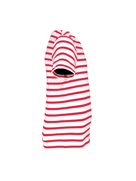 KARIBAN T-shirt rayé marin avec poche manches courtes enfant /api/colors/a4add954-0ce4-4cfc-8dc2-86feabed1118 personnalisable