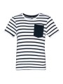 KARIBAN T-shirt rayé marin avec poche manches courtes enfant /api/colors/ca65086d-7892-42a6-b871-d99cb94664fc personnalisable