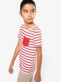 T-Shirts à personnaliser KARIBAN T-shirt rayé marin avec poche manches courtes enfant 