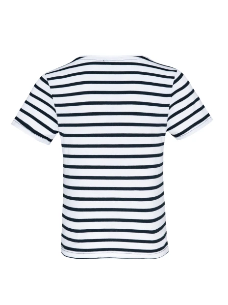 KARIBAN T-shirt rayé marin avec poche manches courtes enfant /api/colors/ca65086d-7892-42a6-b871-d99cb94664fc personnalisable