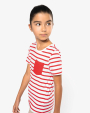 T-Shirts personnalisable Kariban T-shirt rayé marin avec poche manches courtes enfant