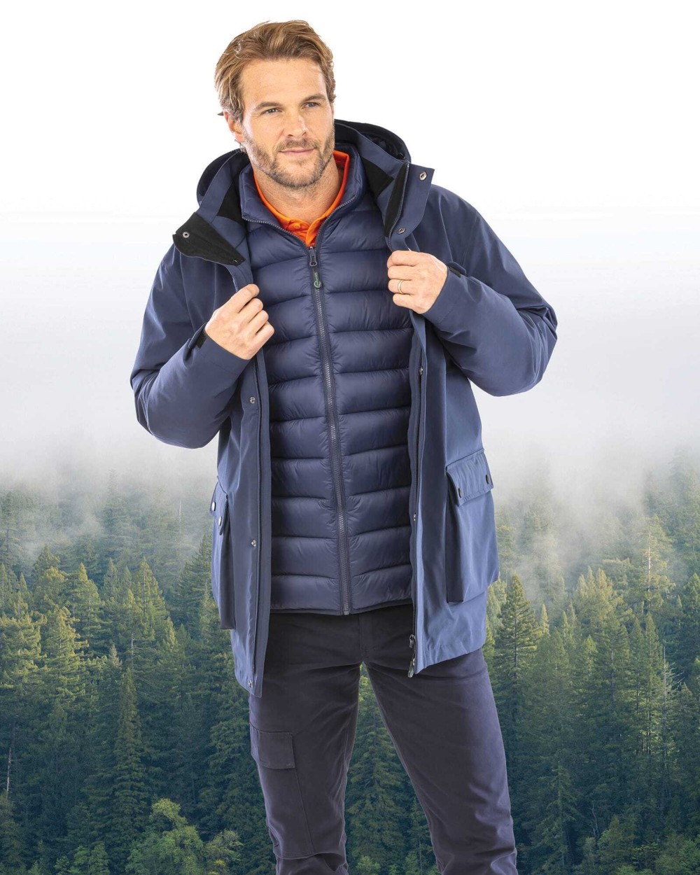 Vestes personnalisable RESULT Doudoune Ripstop recyclée 3 en 1