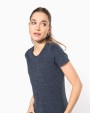 T-shirts KARIBAN Vintage dames-t-shirt met korte mouwen voor bedrukking &amp; borduring