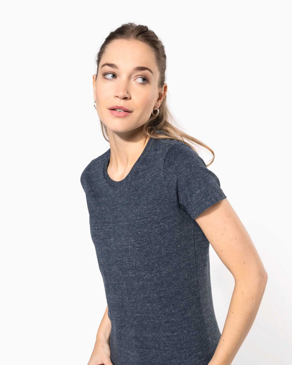 T-shirts KARIBAN Vintage dames-T-shirt met korte mouwen voor bedrukking &amp; borduring