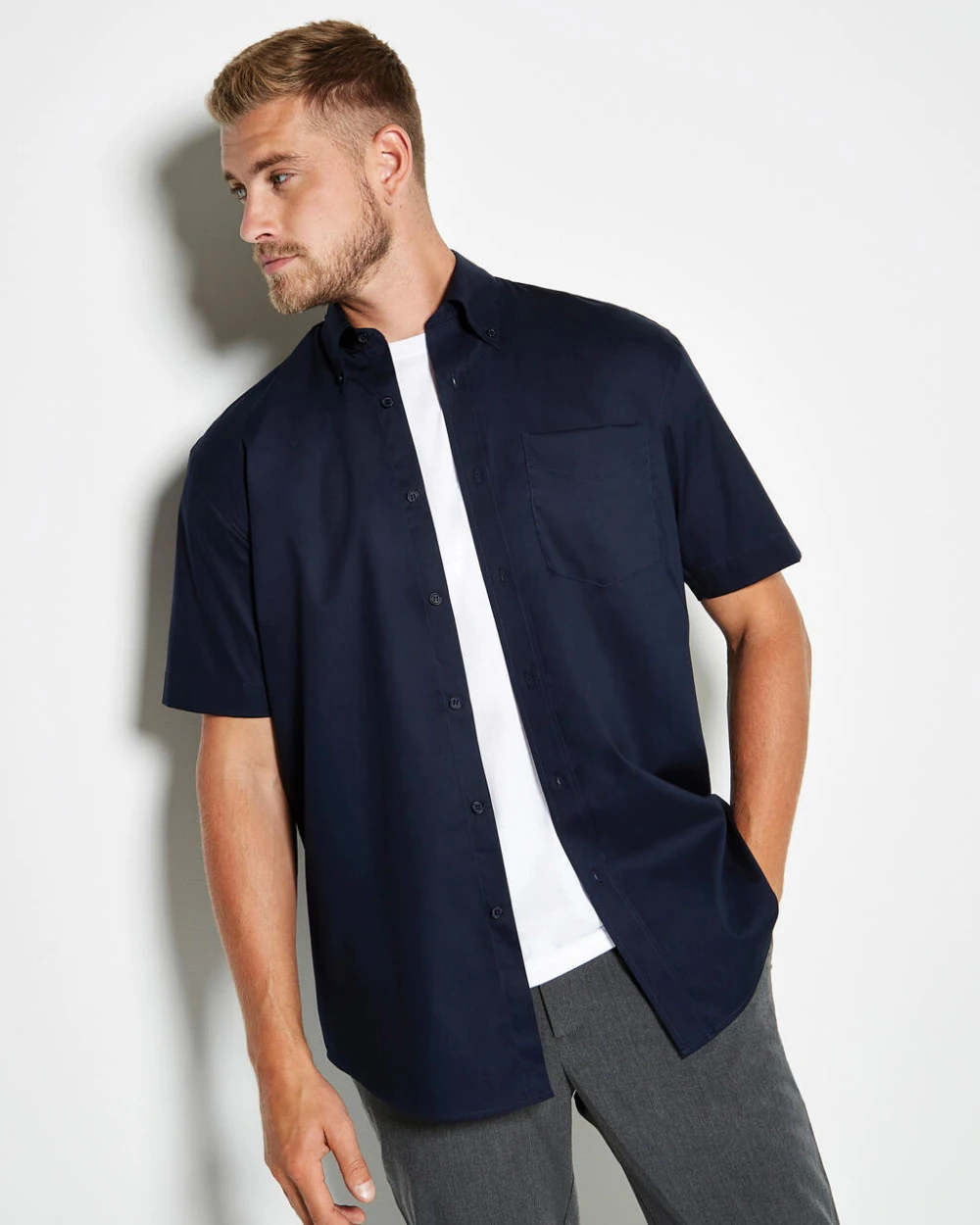 Chemises personnalisable KUSTOM KIT Classic Fit Premium Oxford Shirt SSL