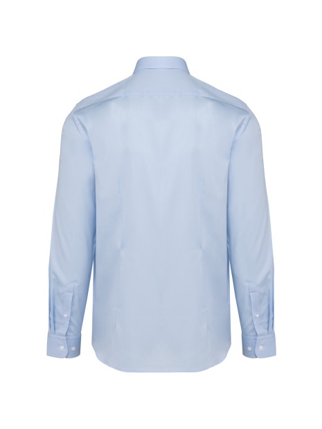 KARIBAN Chemise popeline manches longues homme /api/colors/d704d925-9826-4476-afb9-27ddb80c6164 personnalisable