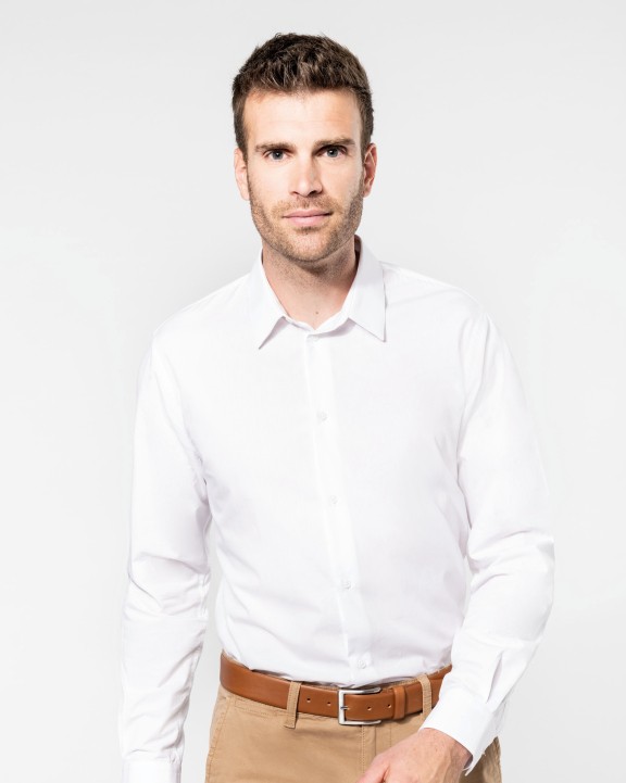 Chemises personnalisable KARIBAN Chemise popeline manches longues homme