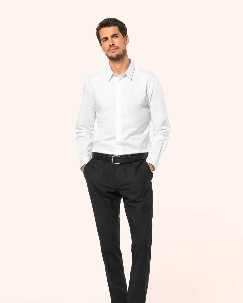 Chemises personnalisable KARIBAN Chemise popeline manches longues homme