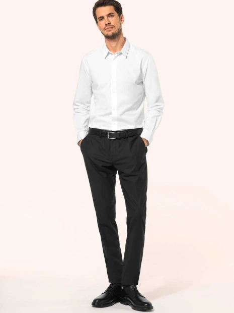 Chemises à personnaliser KARIBAN Chemise popeline manches longues homme 