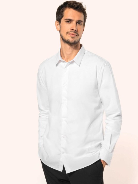 Chemises à personnaliser KARIBAN Chemise popeline manches longues homme 