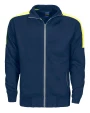 Sweat-shirts personnalisable PROJOB 2123 SWEATSHIRT FULL ZIP BANDES FLUO