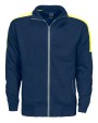 Sweat-shirts personnalisable PROJOB 2123 SWEATSHIRT FULL ZIP BANDES FLUO