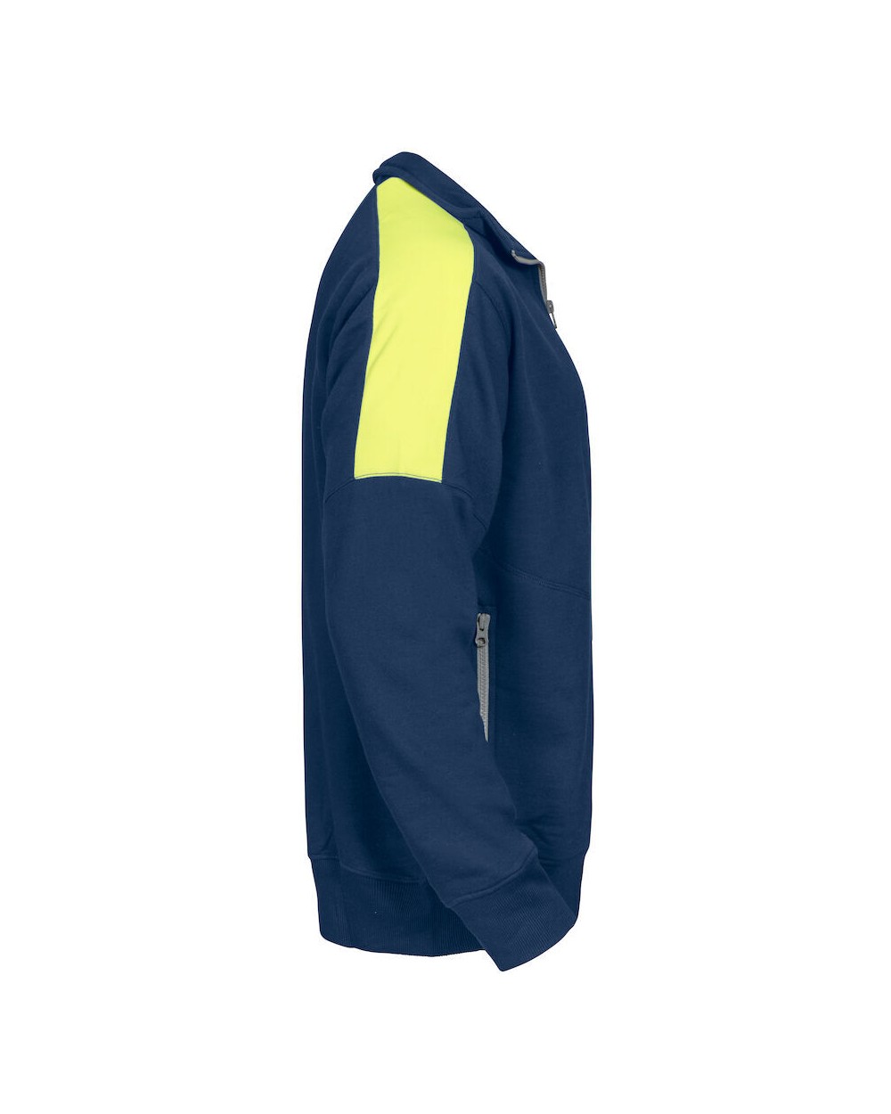 Sweaters & hoodies PROJOB 2123 SWEATER LANGE RITS MET FLUO INZETSTUKKEN voor bedrukking &amp; borduring