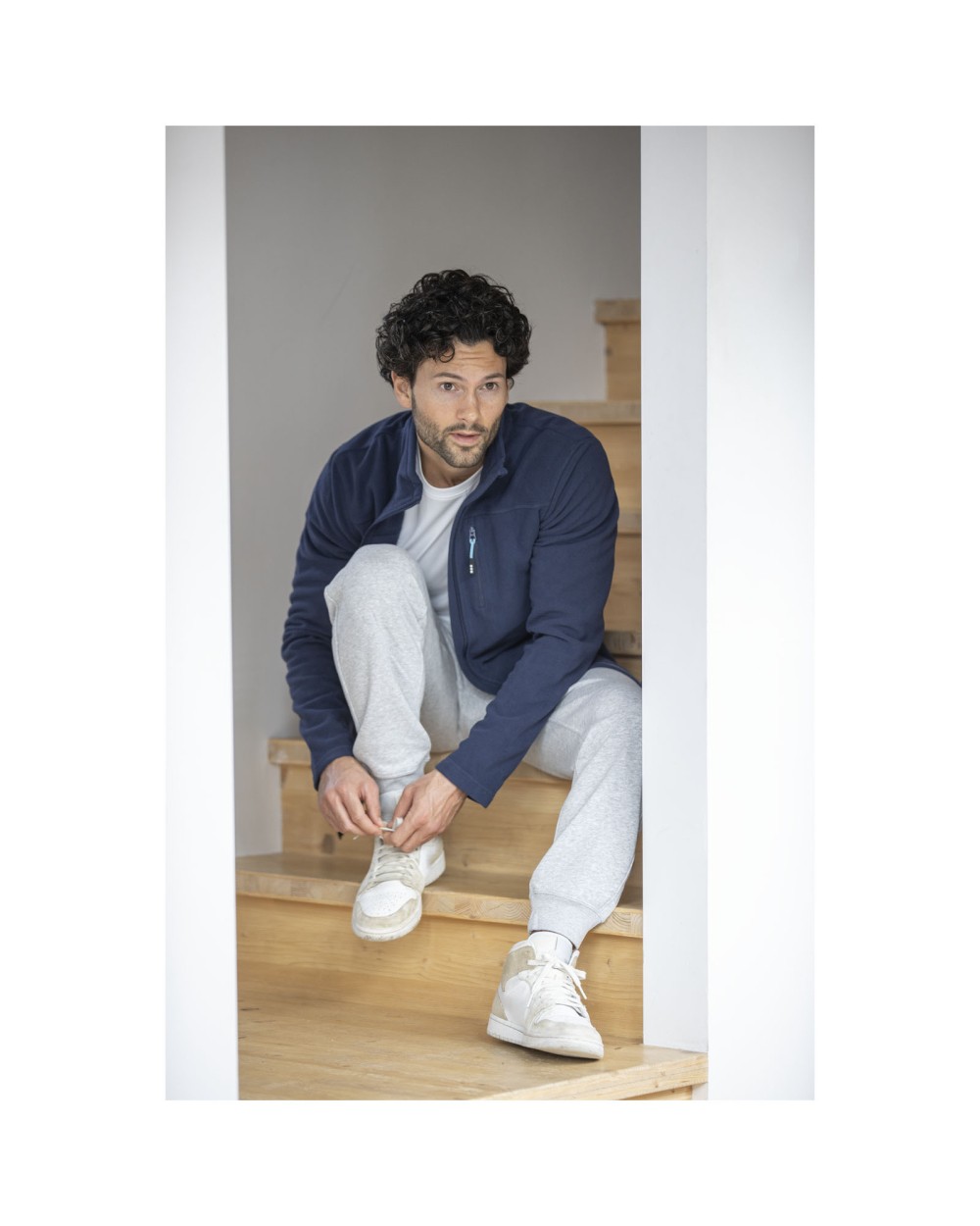 Jassen ELEVATE Amber GRS gerecycled heren fleece jas met volledige rits voor bedrukking &amp; borduring