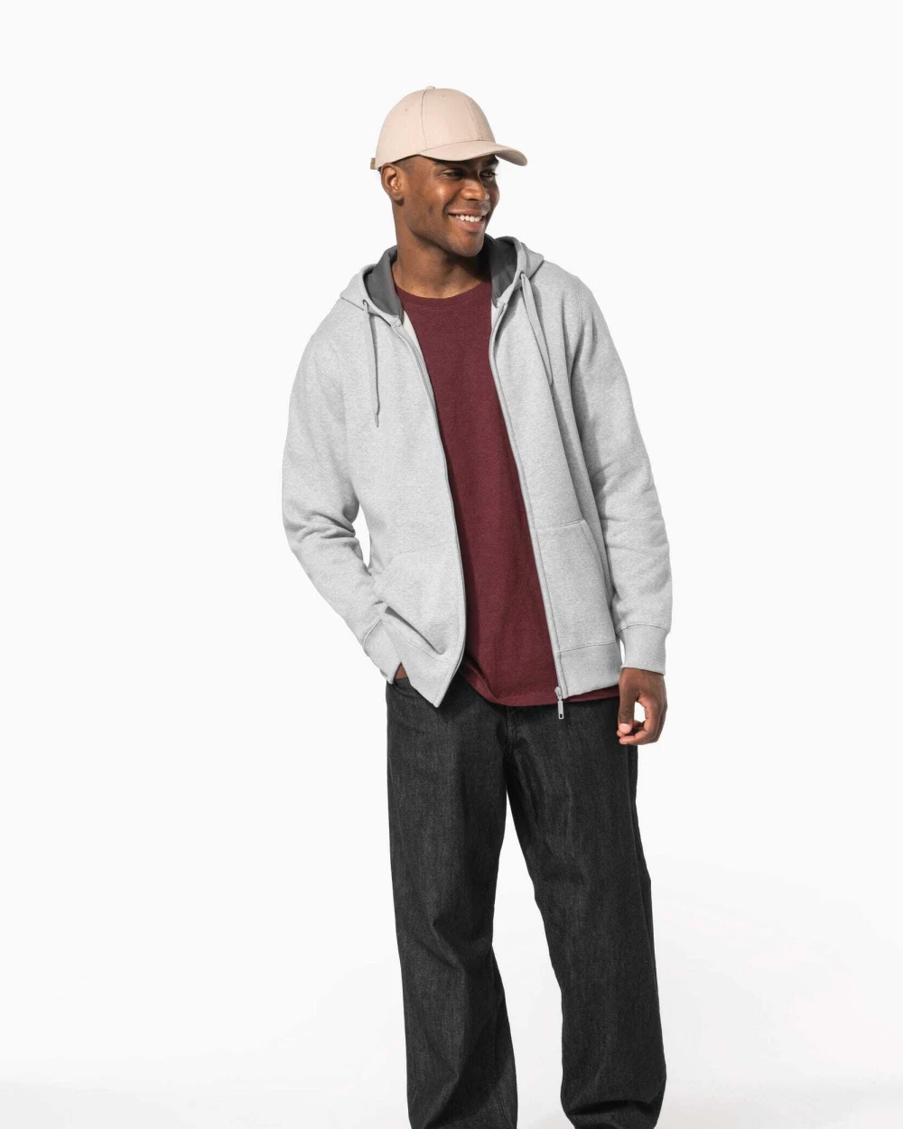Sweaters & hoodies KARIBAN Sweatvest met capuchon voor bedrukking &amp; borduring