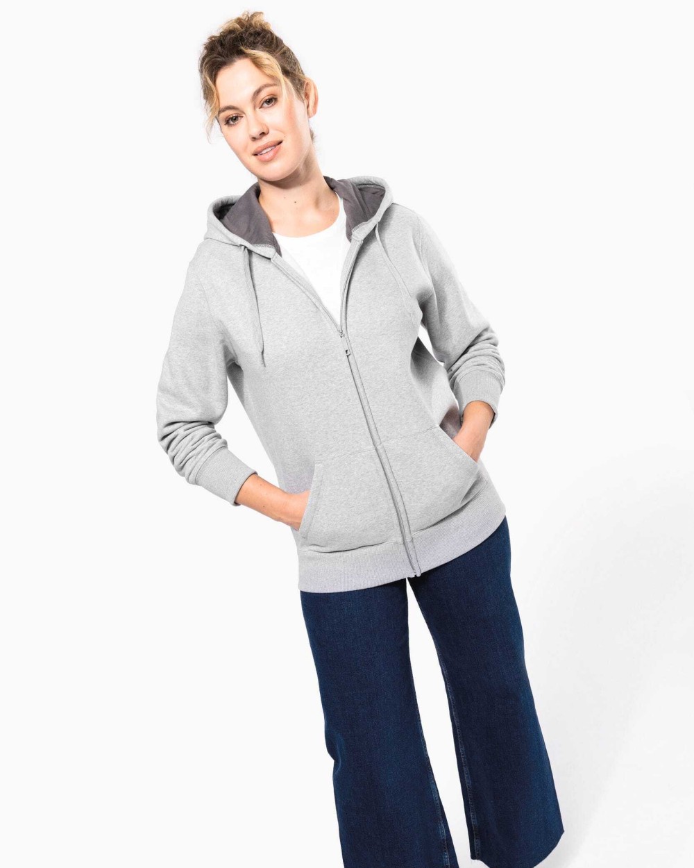 Sweaters & hoodies KARIBAN Sweatvest met capuchon voor bedrukking &amp; borduring