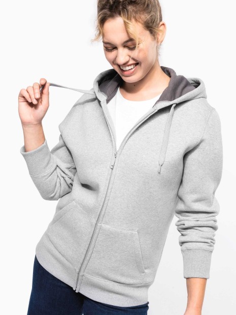 Sweat-shirts à personnaliser KARIBAN Sweat-shirt zippé capuche unisexe 