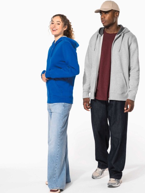 Sweat-shirts à personnaliser KARIBAN Sweat-shirt zippé capuche unisexe 