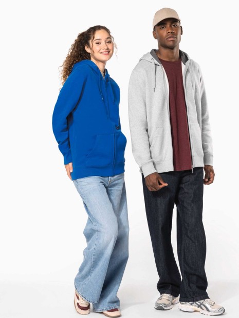 Sweat-shirts à personnaliser KARIBAN Sweat-shirt zippé capuche unisexe 