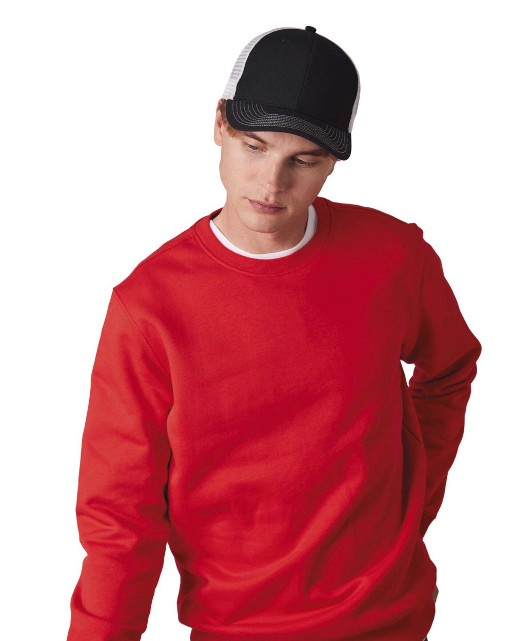 K-UP 6 Panel Trucker mit kontrastfarbenen Nähten Kappen personalisierbar