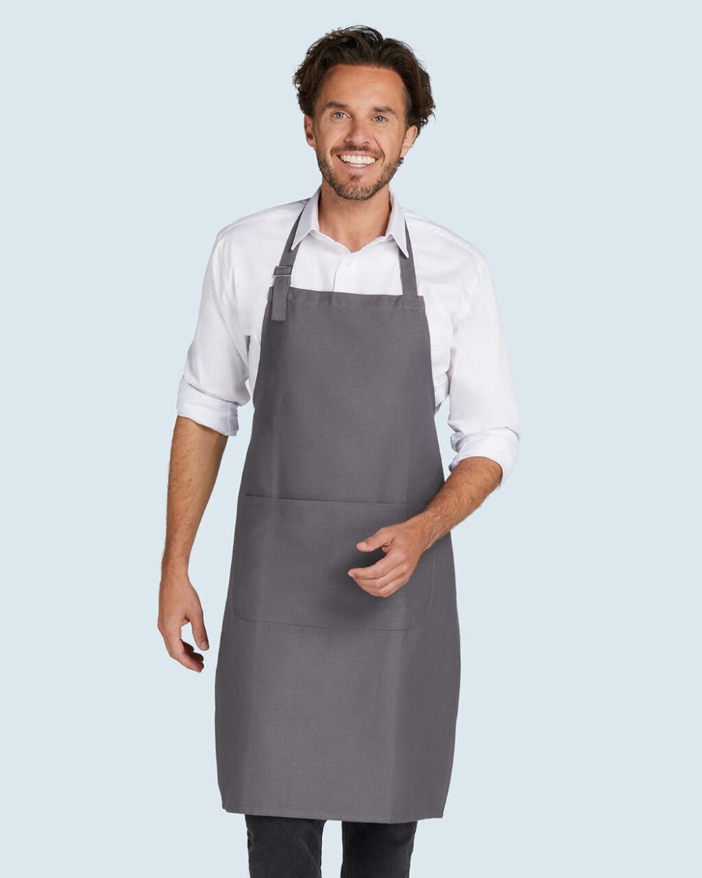 Schorten  LISBON - Organic Heavyweight Bib Apron with Pocket voor bedrukking &amp; borduring