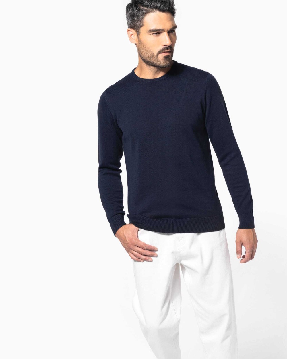 Truien KARIBAN Herenpullover met ronde hals voor bedrukking &amp; borduring