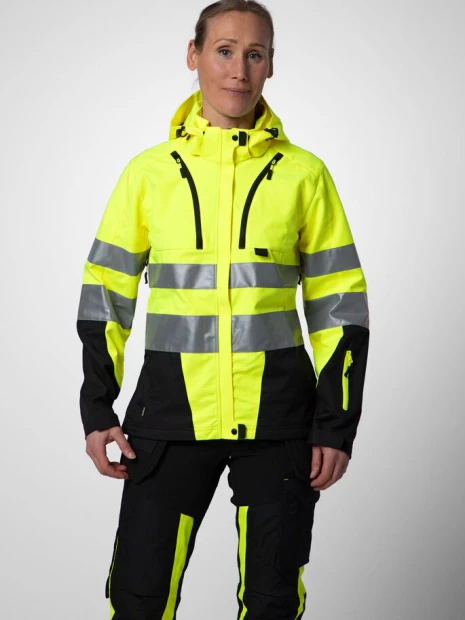 Softshells à personnaliser PROJOB 6424 PARKA SOFTSHELL DOUBLEE FEMME - EN ISO 20471 CLASSE 3/2 