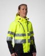 Softshells personnalisable PROJOB 6424 PARKA SOFTSHELL DOUBLEE FEMME - EN ISO 20471 CLASSE 3/2