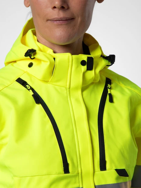 Softshells à personnaliser PROJOB 6424 PARKA SOFTSHELL DOUBLEE FEMME - EN ISO 20471 CLASSE 3/2 