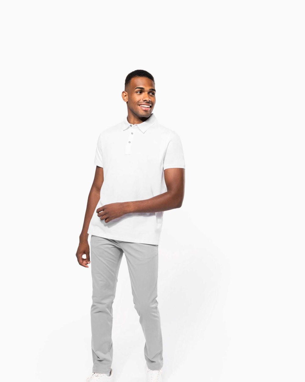 KARIBAN Jersey-Kurzarm-Polohemd für Herren Poloshirts personalisierbar