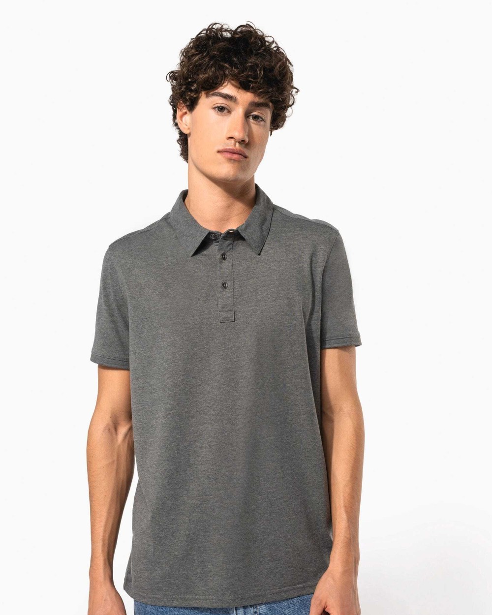 KARIBAN Jersey-Kurzarm-Polohemd für Herren Poloshirts personalisierbar