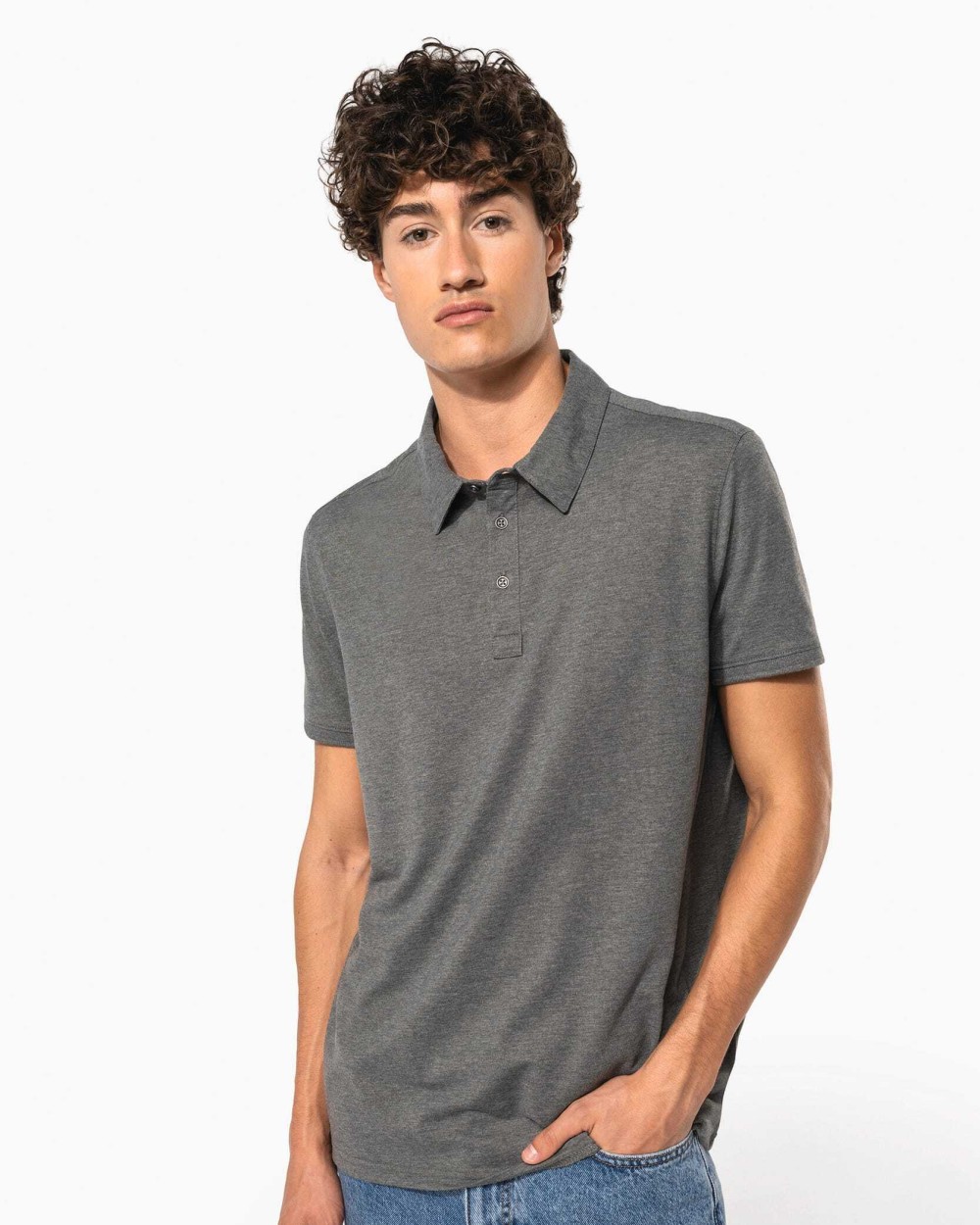 Polo's KARIBAN Herenpolo korte mouwen van jersey voor bedrukking &amp; borduring