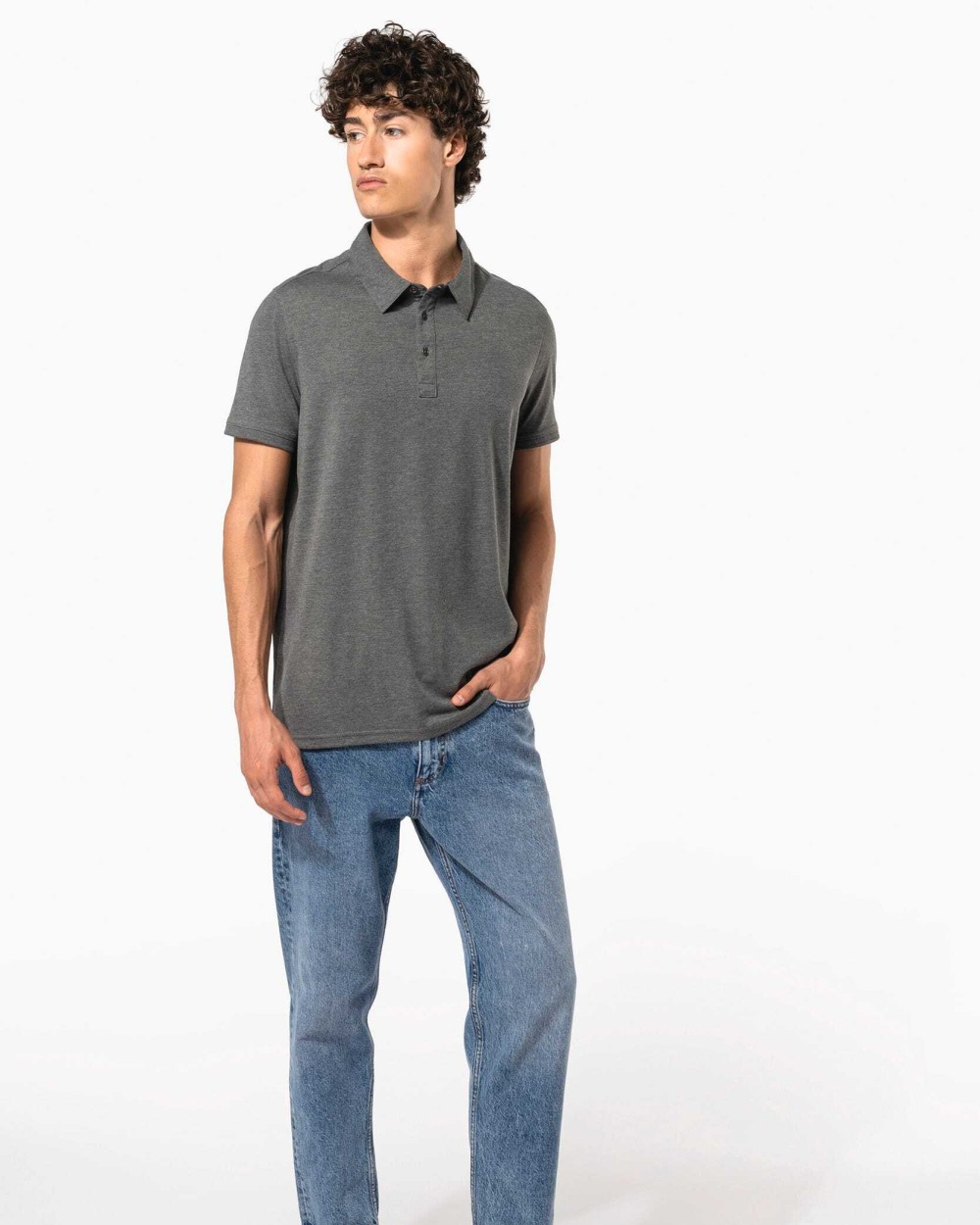 Polo's KARIBAN Herenpolo korte mouwen van jersey voor bedrukking &amp; borduring