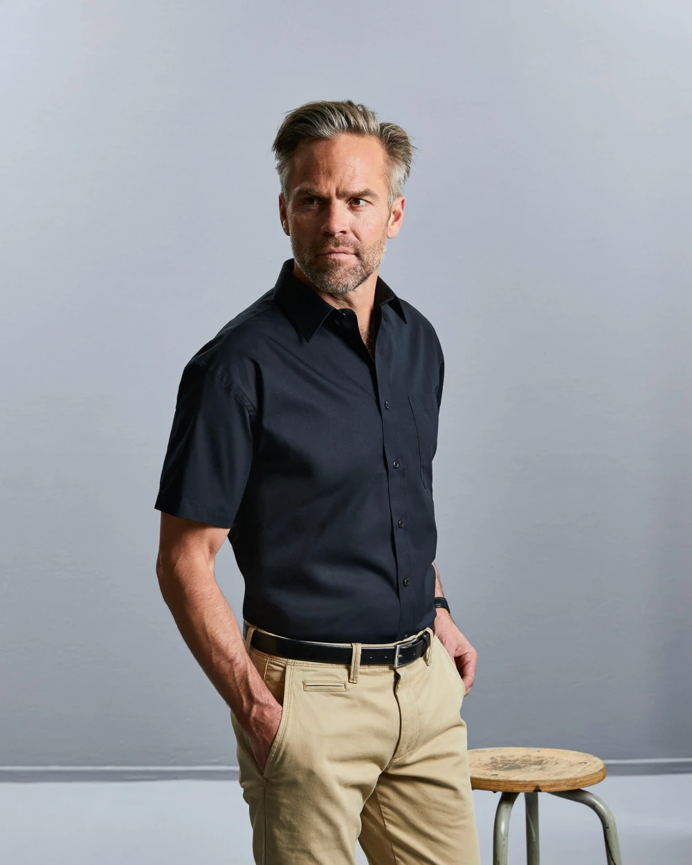 Hemden RUSSELL Cotton Poplin Shirt voor bedrukking &amp; borduring