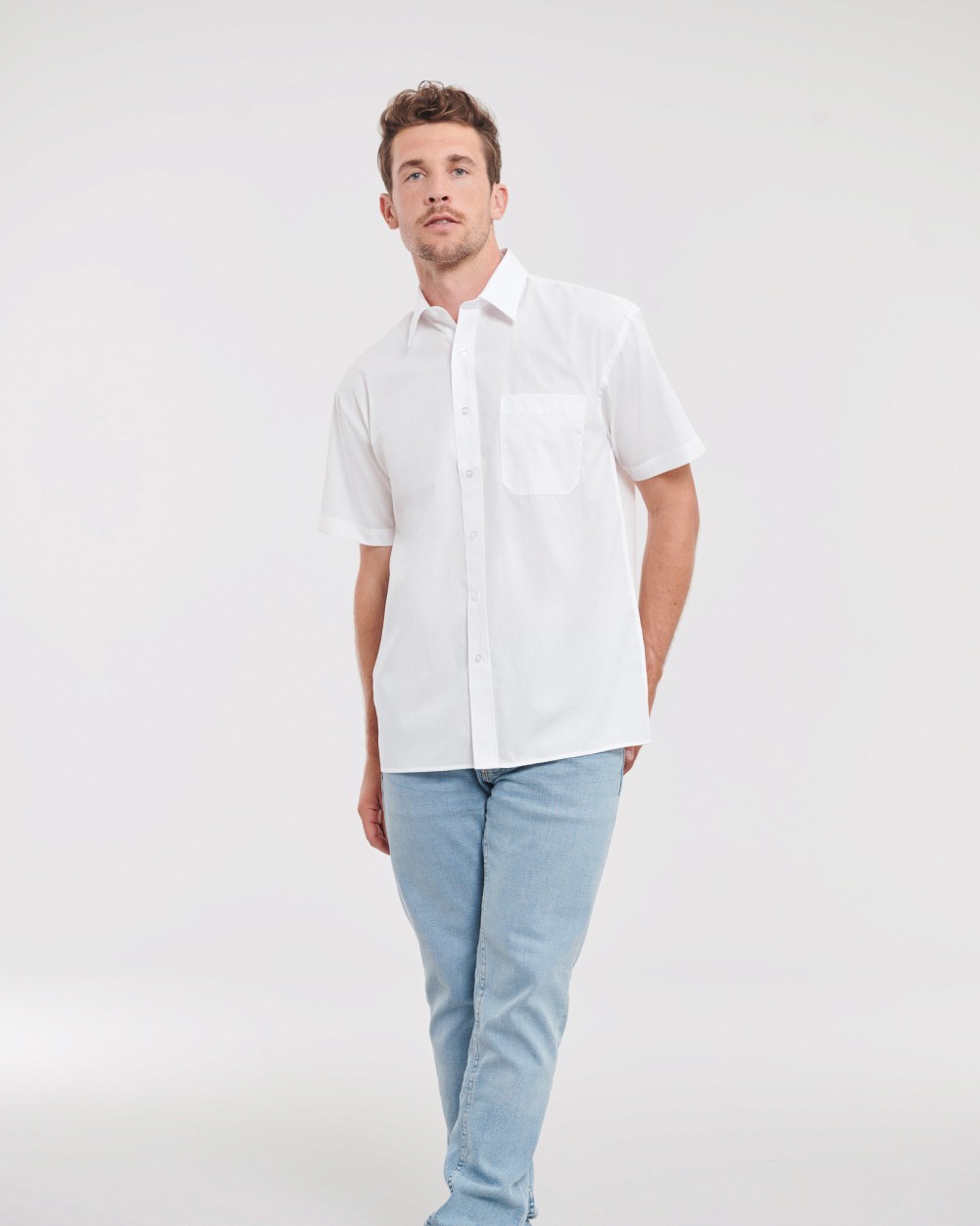 Hemden RUSSELL Cotton Poplin Shirt voor bedrukking &amp; borduring