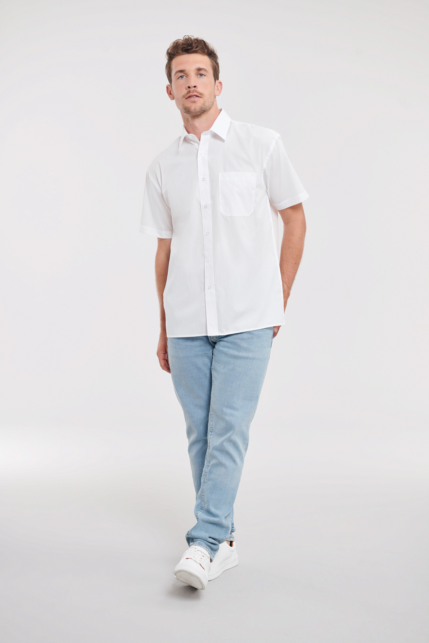 Hemden RUSSELL Cotton Poplin Shirt voor bedrukking &amp; borduring