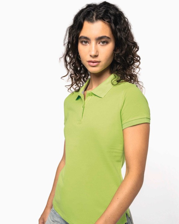 KARIBAN Damen Poloshirt aus Baumwollpiqué Poloshirts personalisierbar