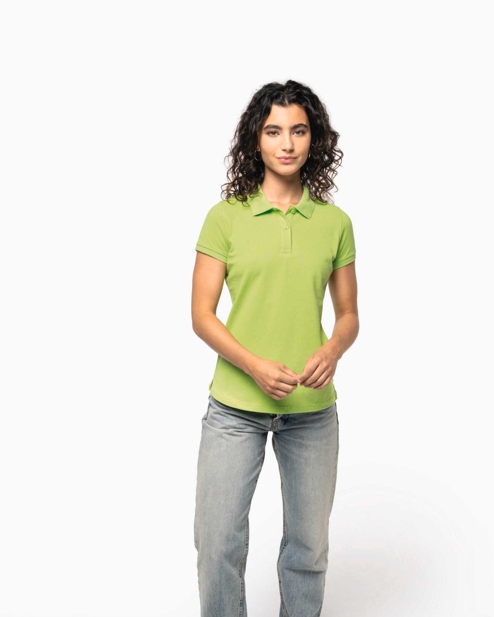 KARIBAN Damen Poloshirt aus Baumwollpiqué Poloshirts personalisierbar