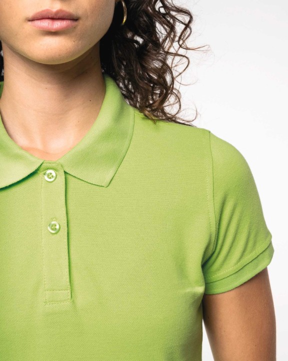 KARIBAN Damen Poloshirt aus Baumwollpiqué Poloshirts personalisierbar