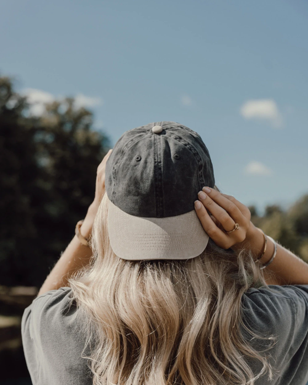 Petjes 4DO BEAU AWARE™ Washed 6 panel 270gsm cotton twill two tone cap voor bedrukking &amp; borduring