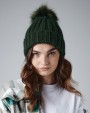 Mutsen BEECHFIELD VERBIER FAUX FUR POP POM CHUNKY BEANIE voor bedrukking &amp; borduring