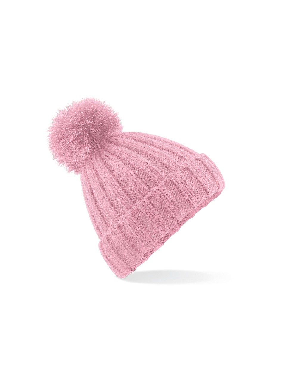 Mutsen BEECHFIELD VERBIER FAUX FUR POP POM CHUNKY BEANIE voor bedrukking &amp; borduring