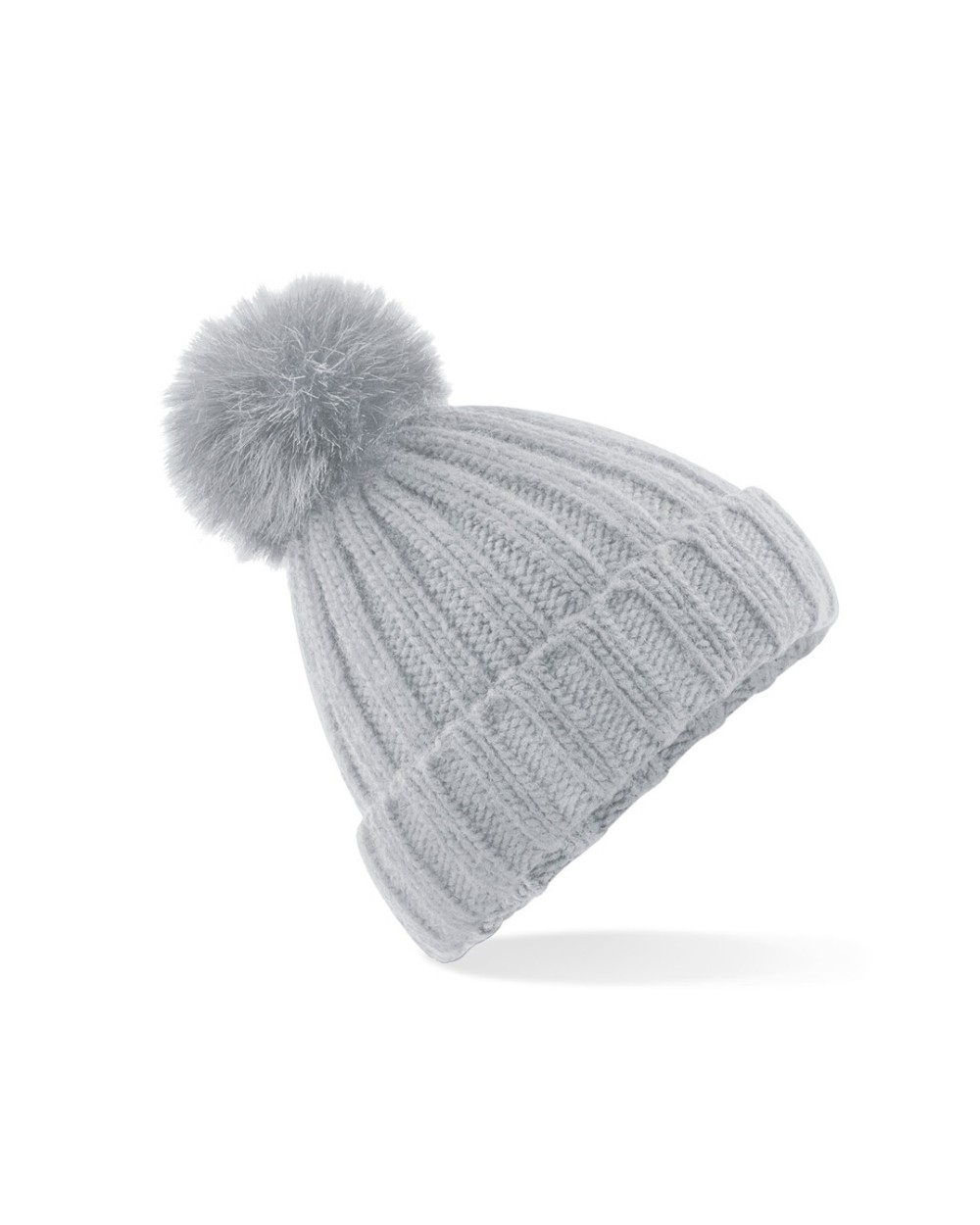Mutsen BEECHFIELD VERBIER FAUX FUR POP POM CHUNKY BEANIE voor bedrukking &amp; borduring