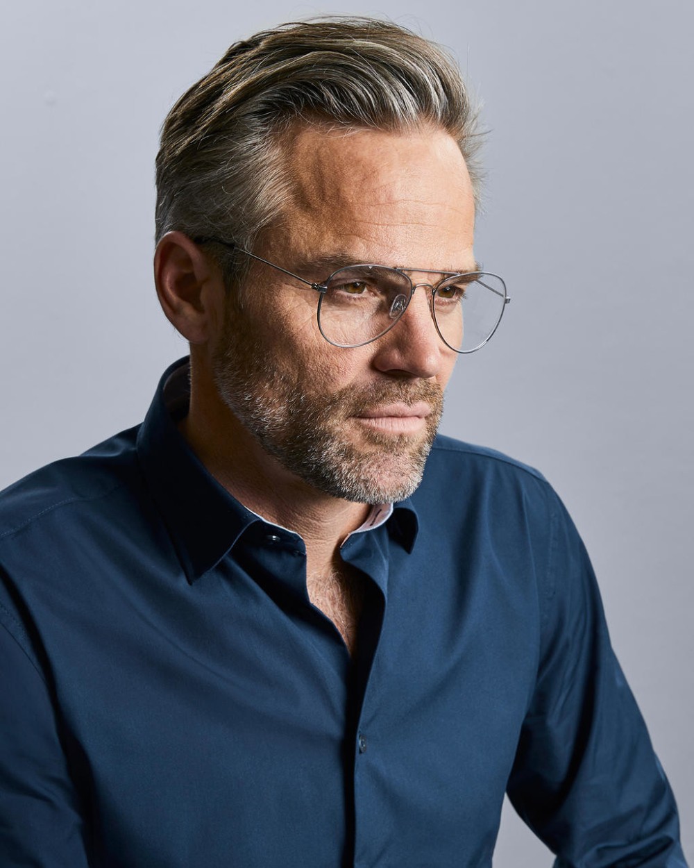 Hemden RUSSELL Men's LS Tailored Contrast Ultimate Stretch Shirt voor bedrukking &amp; borduring