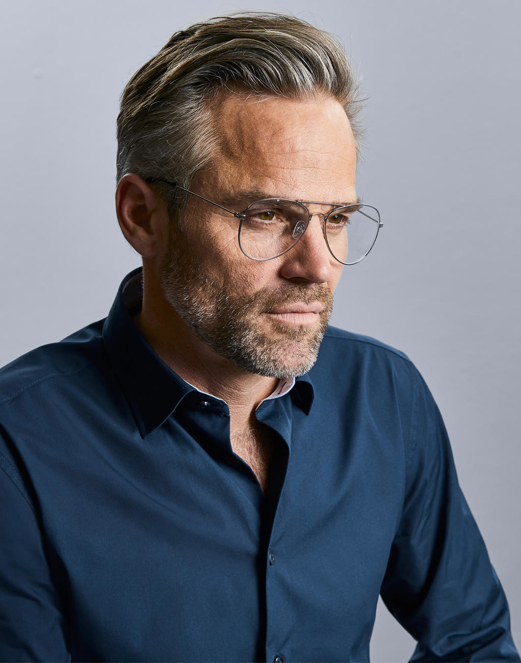 Hemden RUSSELL Men's LS Tailored Contrast Ultimate Stretch Shirt voor bedrukking &amp; borduring