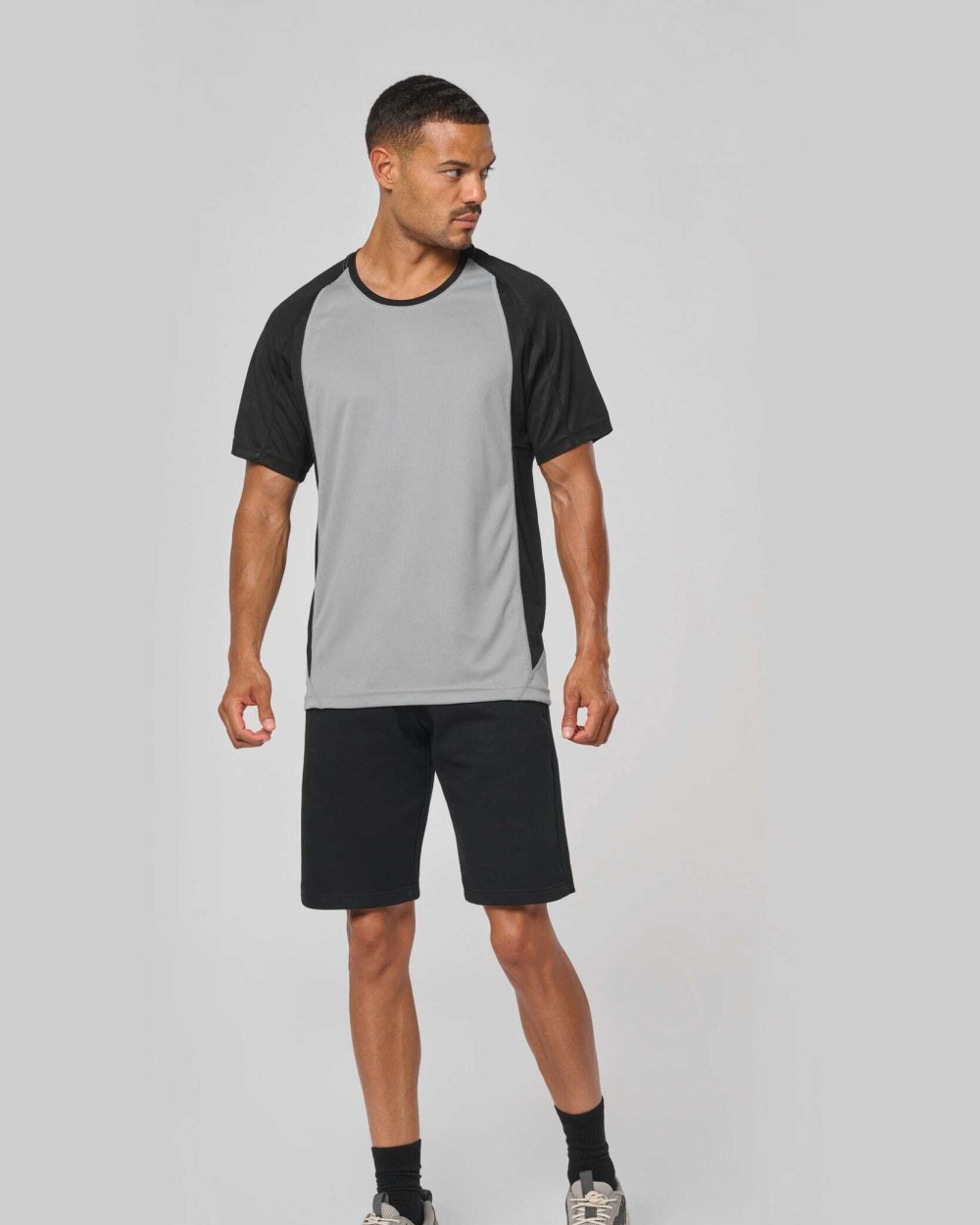 PROACT Herren Kurzarm Rundhals Bicolor T-Shirt T-Shirts personalisierbar